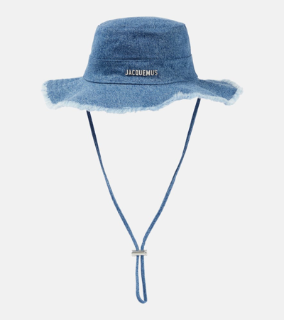 Shop Jacquemus Le Bob Artichaut Denim Hat In Blue