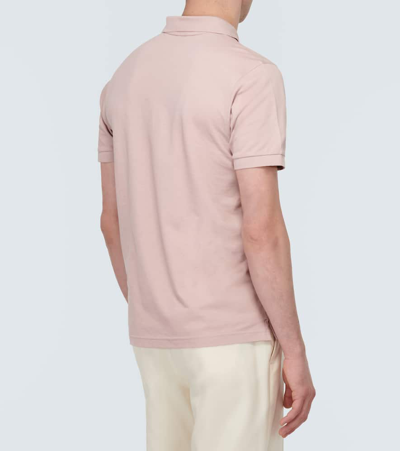 Shop Sunspel Cotton Piqué" Polo Shirt In Pink