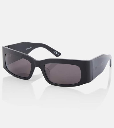Balenciaga Grey Rectangular Ladies Sunglasses Bb0321s 001 57 In Black