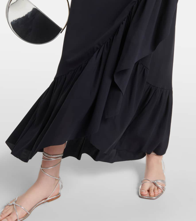 Shop Eres Julia Ruffled Jersey Beach Cover-up In Black