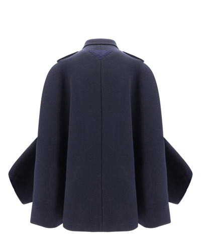 Shop Prada Coat In Blue