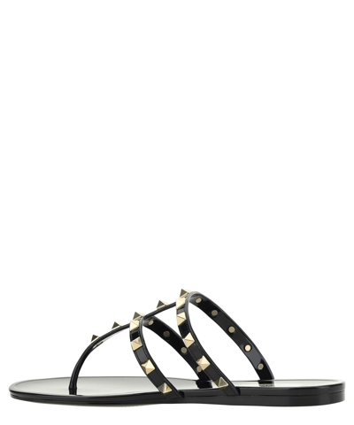 Shop Valentino Rockstud Sandals In Black