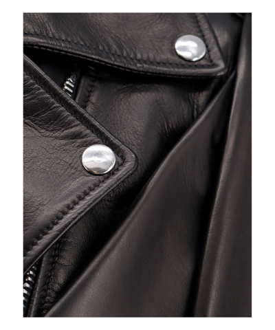 Alexander Mcqueen Leather Jackets In Black