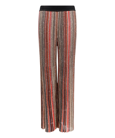 Shop Missoni Trousers In Multicolor