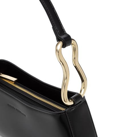 Shop Chiara Ferragni Cfloop Shoulder Bag In Black