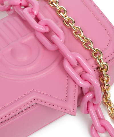 Shop Chiara Ferragni Eyelike Crossbody Bag In Pink