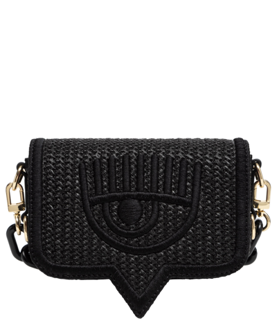 Shop Chiara Ferragni Eyelike Crossbody Bag In Black