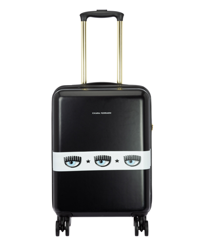 Shop Chiara Ferragni Logomania Suitcase In Black