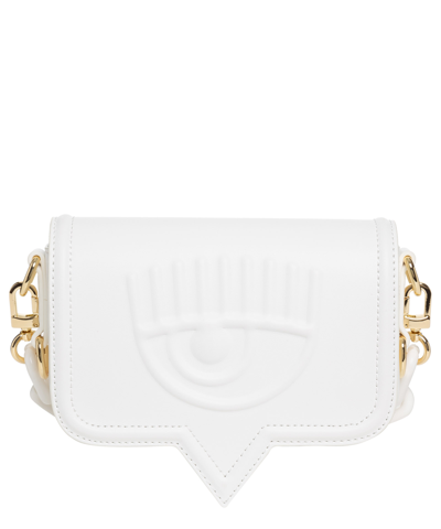 Shop Chiara Ferragni Eyelike Crossbody Bag In White