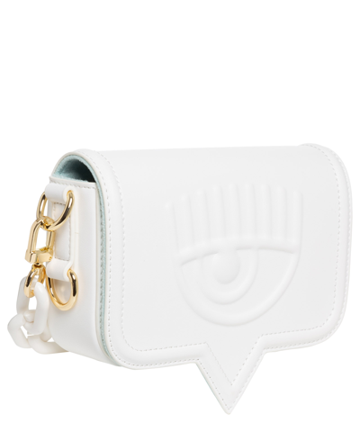 Shop Chiara Ferragni Eyelike Crossbody Bag In White