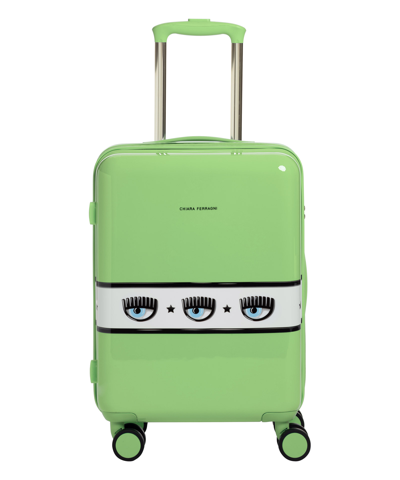 Shop Chiara Ferragni Logomania Suitcase In Green