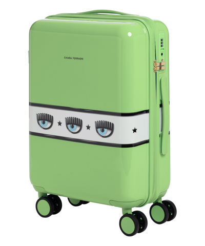 Shop Chiara Ferragni Logomania Suitcase In Green