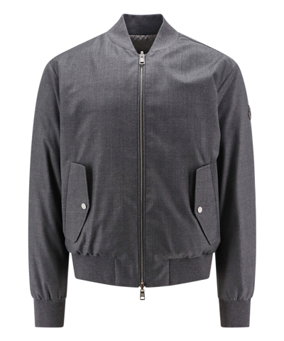 Shop Moncler Aver Bomber Jacket In Grey