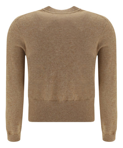 Isabel Marant Étoile Cropped Cotton Cardigan With Monochrome Graphic Print In Brown