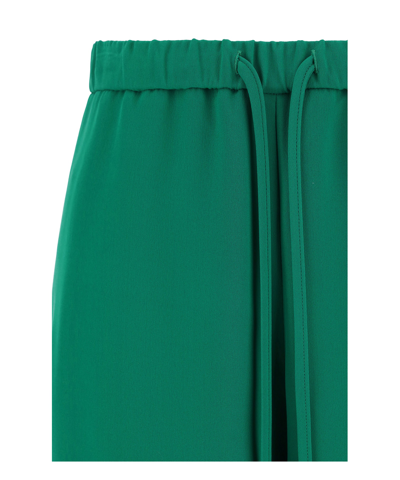Shop Valentino Trousers In Green