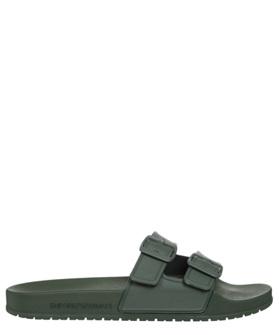 Shop Emporio Armani Sandals In Green
