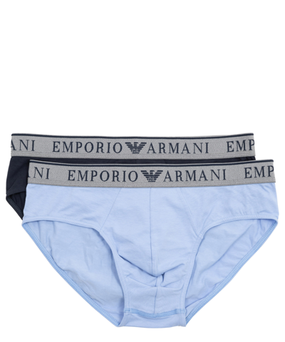 Shop Emporio Armani Underwear Briefs In Blue