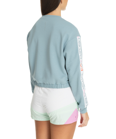 Shop Ea7 Natural Ventus 7 Sweatshirt In Lightblue