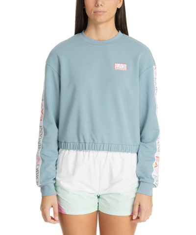 Ea7 Natural Ventus 7 Sweatshirt In Lightblue