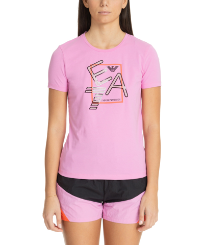 Shop Ea7 T-shirt In Pink