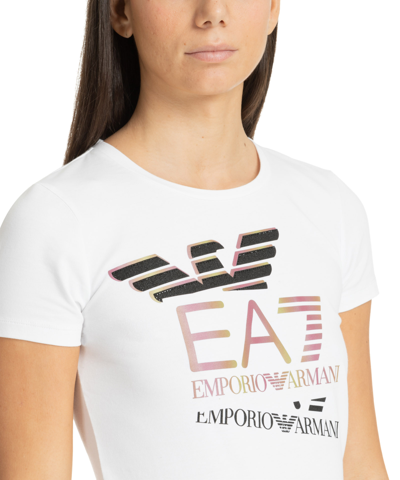 Shop Ea7 T-shirt In White