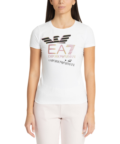Shop Ea7 T-shirt In White