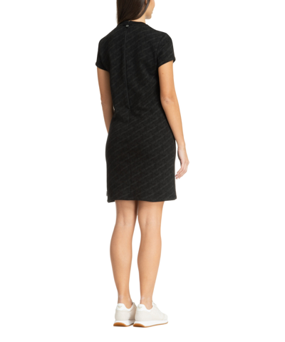 Shop Ea7 Mini Dress In Black