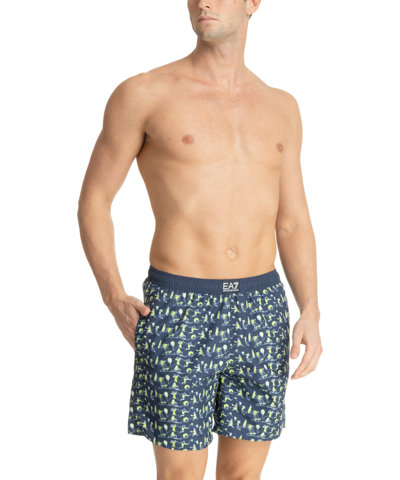 Shop Ea7 Swim Shorts In Blue