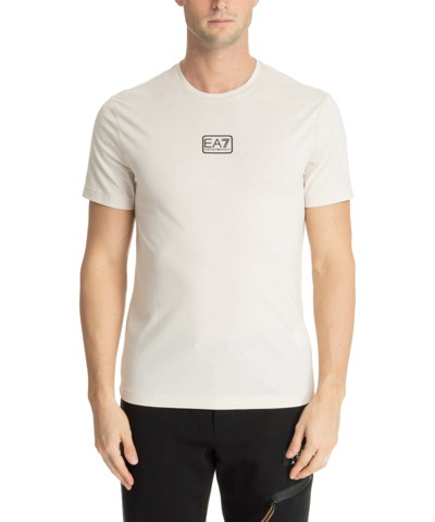 Shop Ea7 T-shirt In Beige