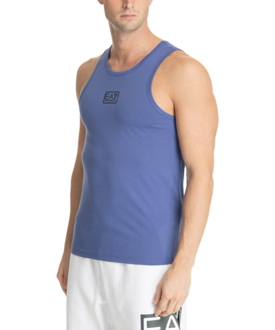Shop Ea7 Sleeveless T-shirt In Blue