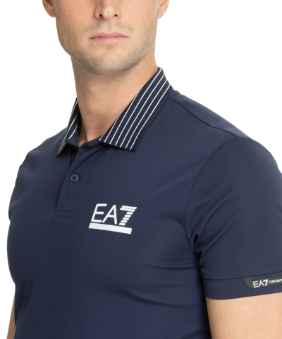 Shop Ea7 Polo Shirt In Blue