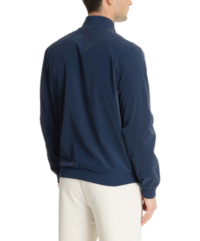 Ea7 Logo Blouson Jacket In Blue