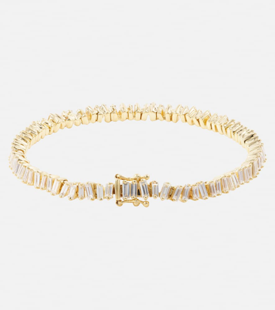 Suzanne Kalan 18kt Gold Bracelet With Diamonds In Gold