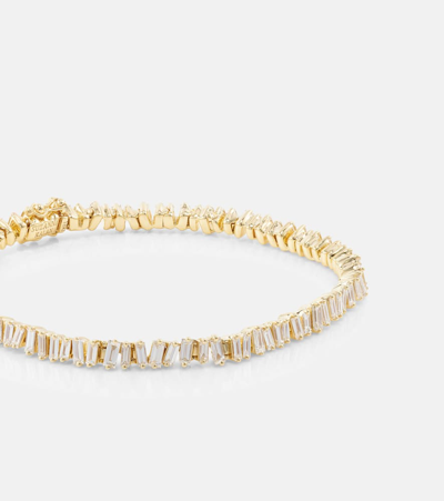 Shop Suzanne Kalan 18kt Gold Bracelet With Diamonds