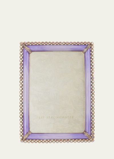 Shop Jay Strongwater Lorraine Picture Frame, 4" X 6" In Lavender