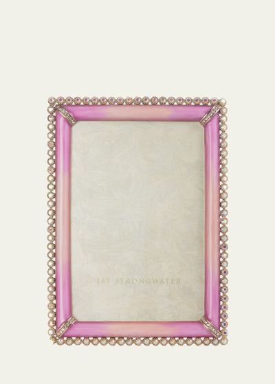 Shop Jay Strongwater Lorraine Picture Frame, 4" X 6" In Rose