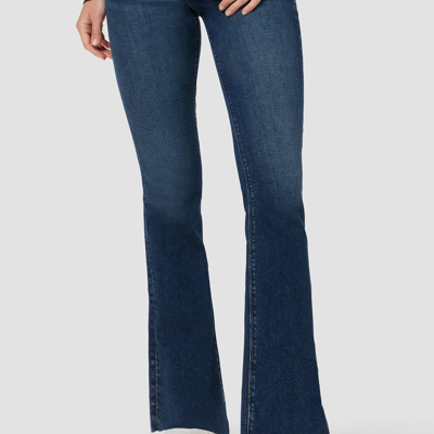 Shop Hudson Nico Mid-rise Barefoot Bootcut Jean In Blue