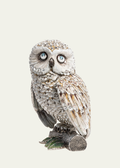 Shop Jay Strongwater 5" Snow Owl Figurine In White