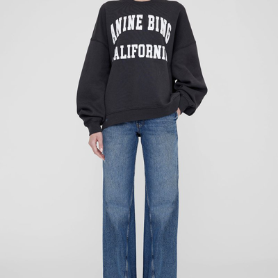 Shop Anine Bing Miles Sweatshirt  In Black