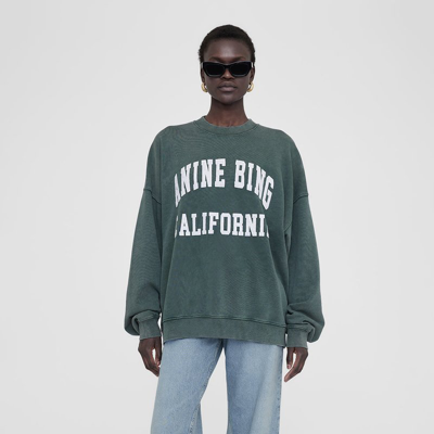 Shop Anine Bing Miles Sweatshirt  In Green