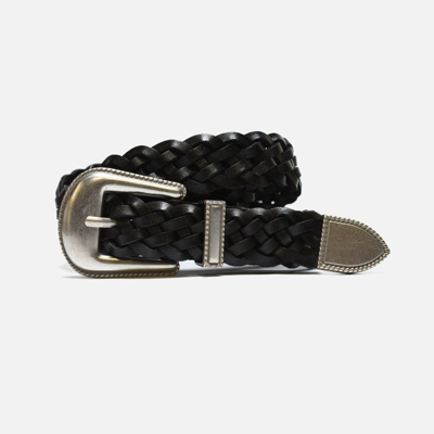 Shop Curated Basics Western Braided Belt In Black