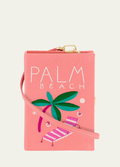 Shop Olympia Le-tan Palm Beach Book Clutch Bag In Standard Peony