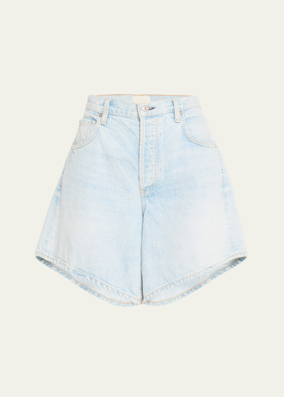 Shop Citizens Of Humanity Gaucho Denim Shorts In Laderia Lt Ind