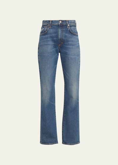 Shop Citizens Of Humanity Vidia Mid-rise Bootcut Jeans In Garnish Dk Vin
