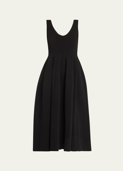 Shop Altuzarra Spark Backless Flared Midi Dress In Black