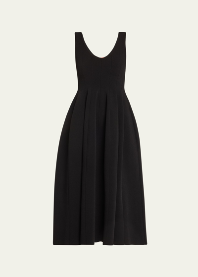 Altuzarra Spark Backless Flared Midi Dress In Black