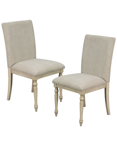 Shop Martha Stewart Fiona Upholstered Dining Chair In Grey