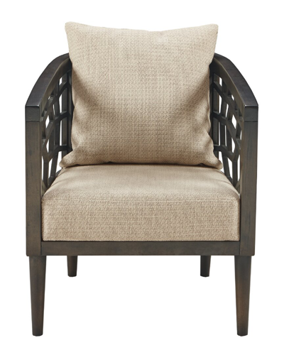 Shop Ink+ivy Crackle Accent Chair In Brown