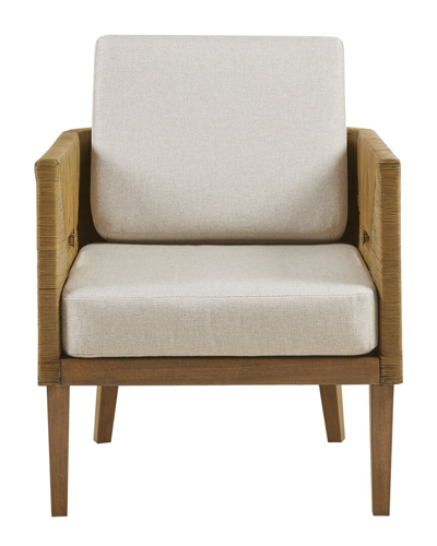 Shop Ink+ivy Blake Handcrafted Rattan Upholstered Accent Arm Chair