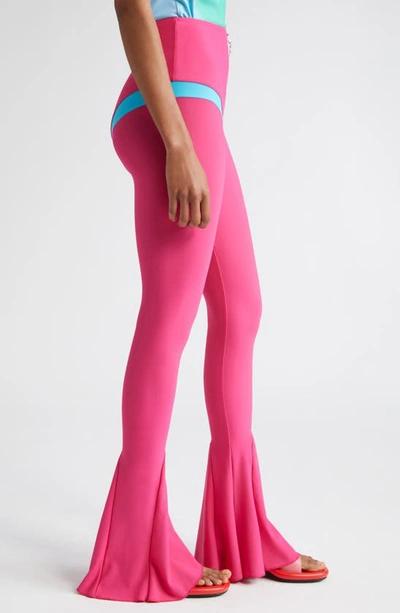 Marshall Columbia X Disney 'the Little Mermaid' High Waist Flare Leg Pants In Fuschia